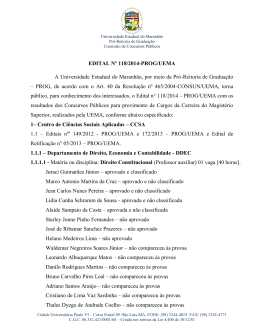 EDITAL N&ordm; 118/2014-PROG/UEMA A Universidade Estadual do