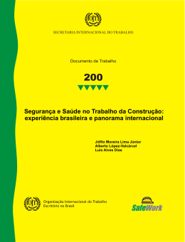 Seguran&ccedil;a e Sa&uacute;de no Trabalho da Constru&ccedil;&atilde;o