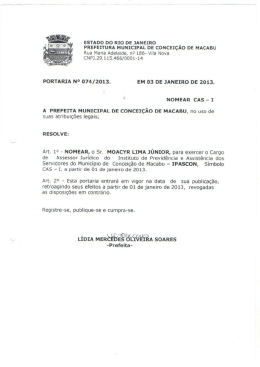 portaria 074-2013 – nomear moacyr lima junior