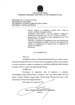 processo RE 11763 - Tribunal Regional Eleitoral do Rio Grande do