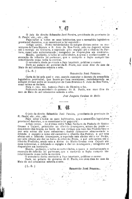 O juiz de direito Sebastião José Pereira, presidente da provincia de