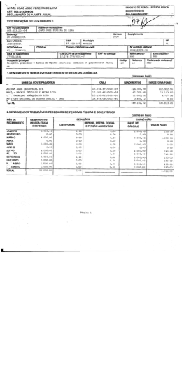 IMPOSTO DE RENDA - PESSOA Fi`s&Iacute;cAm W`