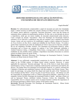 dom frei domingos da encarna&ccedil;&atilde;o pont&eacute;vel: um exemplo de