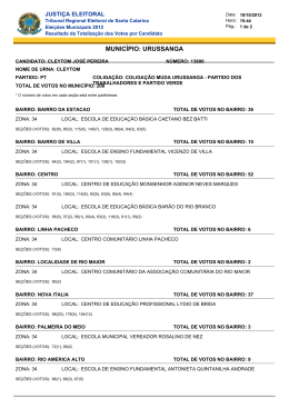 cleytom josé pereira - Tribunal Regional Eleitoral de Santa Catarina