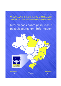 Volume XXXIV, 2014 - Associa&ccedil;&atilde;o Brasileira de Enfermagem