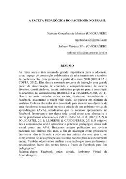 A FACETA PEDAG&Oacute;GICA DO FACEBOOK NO BRASIL Nathalie