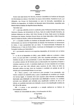 Edital Provas Doutoramento da Mestre Maria Cristina de Esp&iacute;rito