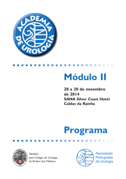 Programa do M&oacute;dulo II - Academia de Urologia