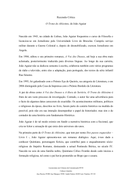 Recens&atilde;o Cr&iacute;tica O Trono do Alt&iacute;ssimo, de Jo&atilde;o Aguiar Nascido em