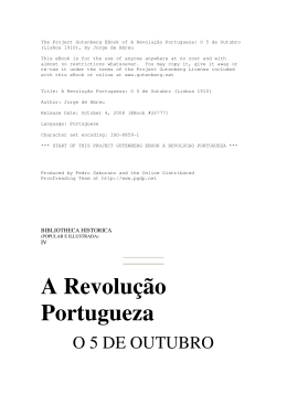 A Revolu&ccedil;&atilde;o Portugueza - O 5 de Outubro (Lisboa 1910)
