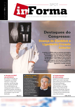 Outubro 2009 - Sociedade Portuguesa de Ortopedia e Traumatologia