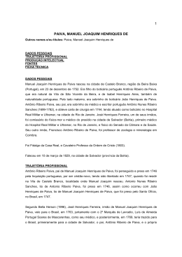 1 PAIVA, MANUEL JOAQUIM HENRIQUES DE