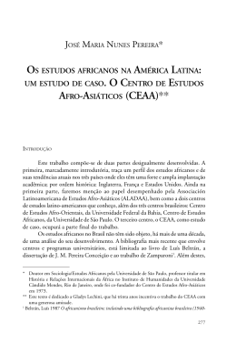os estudos africanos na américa latina