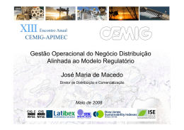 Gestão Operacional do Negócio Distribuição Alinhada ao Modelo