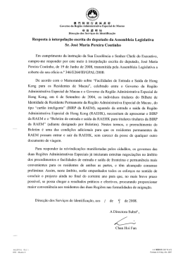 Resposta &agrave; interpela&ccedil;&atilde;o escrita do deputado da Assembleia