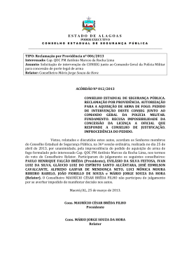 ac&oacute;rd&atilde;o n&ordm; 012 - conselho de seguran&ccedil;a