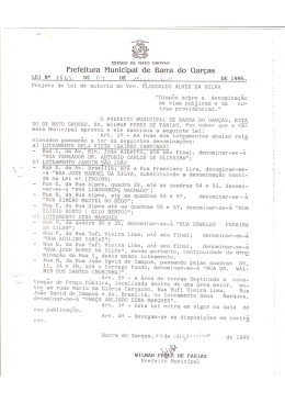 Lei 1.863 - Câmara Municipal de Barra do Garças