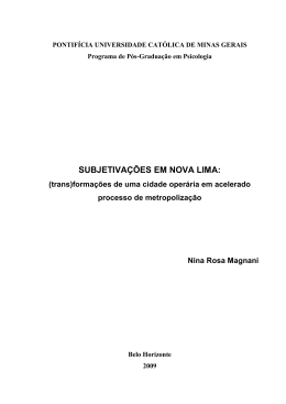 Subjetiva&ccedil;&otilde;es em Nova Lima: (trans)forma&ccedil;&otilde;es de