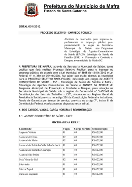 Prefeitura do Munic&iacute;pio de Mafra Estado de Santa Catarina