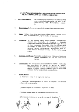 ATA DA 3il REuNIÃo oRDINÁRIA Do coNsELHo DE usuARIos