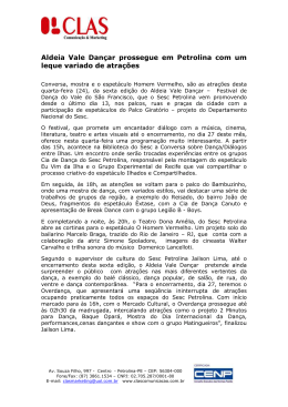 Aldeia Vale Dan&ccedil;ar prossegue em Petrolina com um leque variado