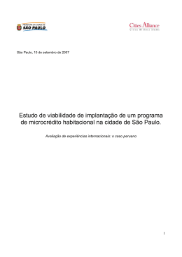 Estudo de viabilidade de implanta&ccedil;&atilde;o de um programa de