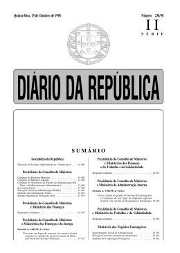 SUMÁRIO - Governo dos Açores
