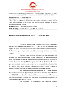 INQU&Eacute;RITO CIVIL N. 001.2011.54.1.1 ASSUNTO: Apurar poss&iacute;veis