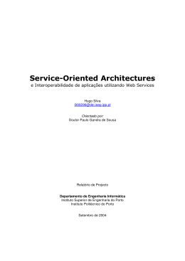 Service-Oriented Architectures - Departamento de Engenharia