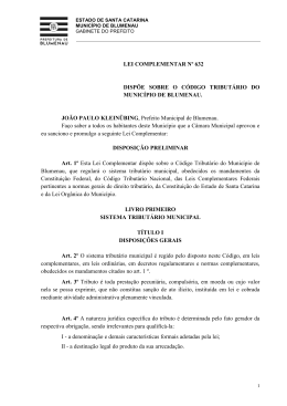 Lei Complementar 632 - Prefeitura Municipal de Blumenau