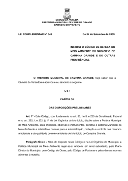 lei complementar n&ordm; 042 - Prefeitura Municipal de Campina Grande