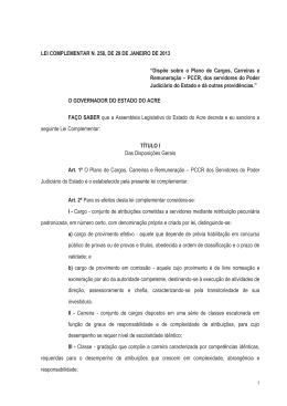 LEI COMPLEMENTAR N. 258, DE 29 DE JANEIRO DE
