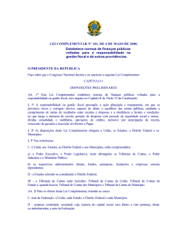 Lei Complementar n 101-2000 - Tesouro Nacional