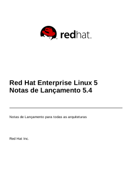 Red Hat Enterprise Linux 5 Notas de Lançamento 5.4