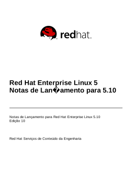 Red Hat Enterprise Linux 5 Notas de Lançamento para 5.10