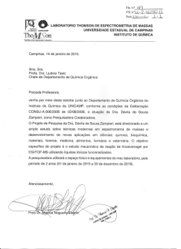 Fiz. n..&deg;_Li&Iacute;:l__. - Instituto de Qu&iacute;mica