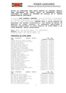 Convocação - 9º Região/São José dos Campos