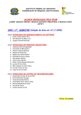 Cola&ccedil;&atilde;o de Grau em 12.11.2004