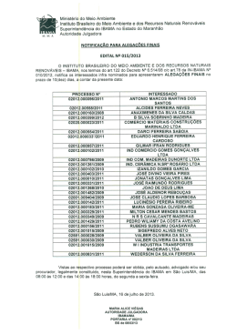 Edital de Notificação 15 - Ibama MA 16-07-2013