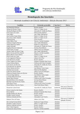 Homologa&ccedil;&atilde;o das Inscri&ccedil;&otilde;es - Programa de P&oacute;s