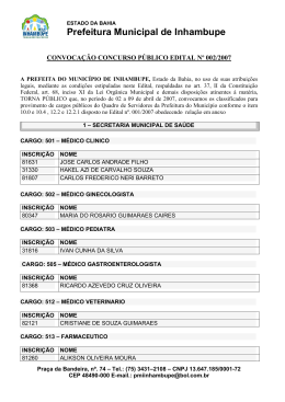 Edital de Convoca&ccedil;&atilde;o