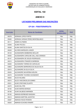 Edital 102 - Anexo II - listagem preliminar inscricoes CP