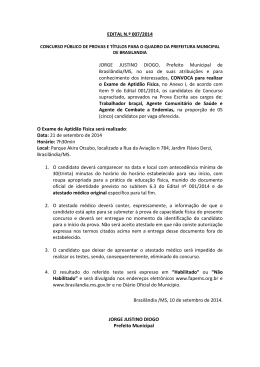 Edital 007 - Prefeitura Municipal de Brasil&acirc;ndia