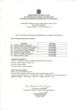 Edital 088/2014 – Homolog. de Inscrições – Geometria Descritiva