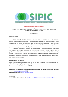 1o SIPIC - Universidade Federal do Amap&aacute;
