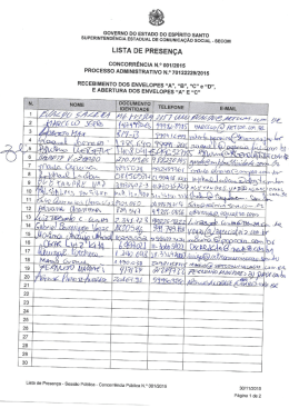 Lista de Presença 30.11.2015 - SECOM