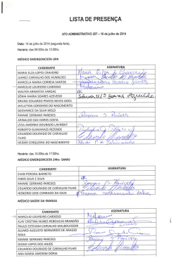 LISTA DE PRESENÇA