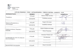 LISTA DE PRESENÇA - CODIC - EXTRAORDINÁRIA