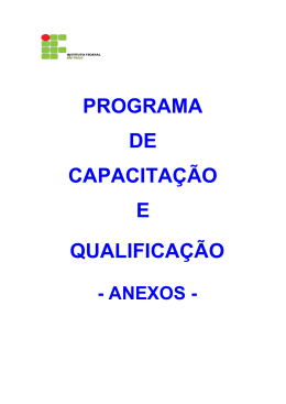 Politica de Capacita&ccedil;&atilde;o - Procedimentos
