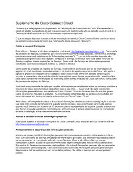 Suplemento do Cisco Connect Cloud